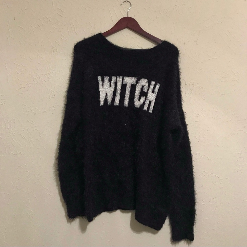 Oversized Fuzzy Witch Sweater Dress (H&M)
